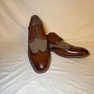*New* Stacy Adams Dansbury Wingtip Oxford sz11.5 2 tone brown formal/casual